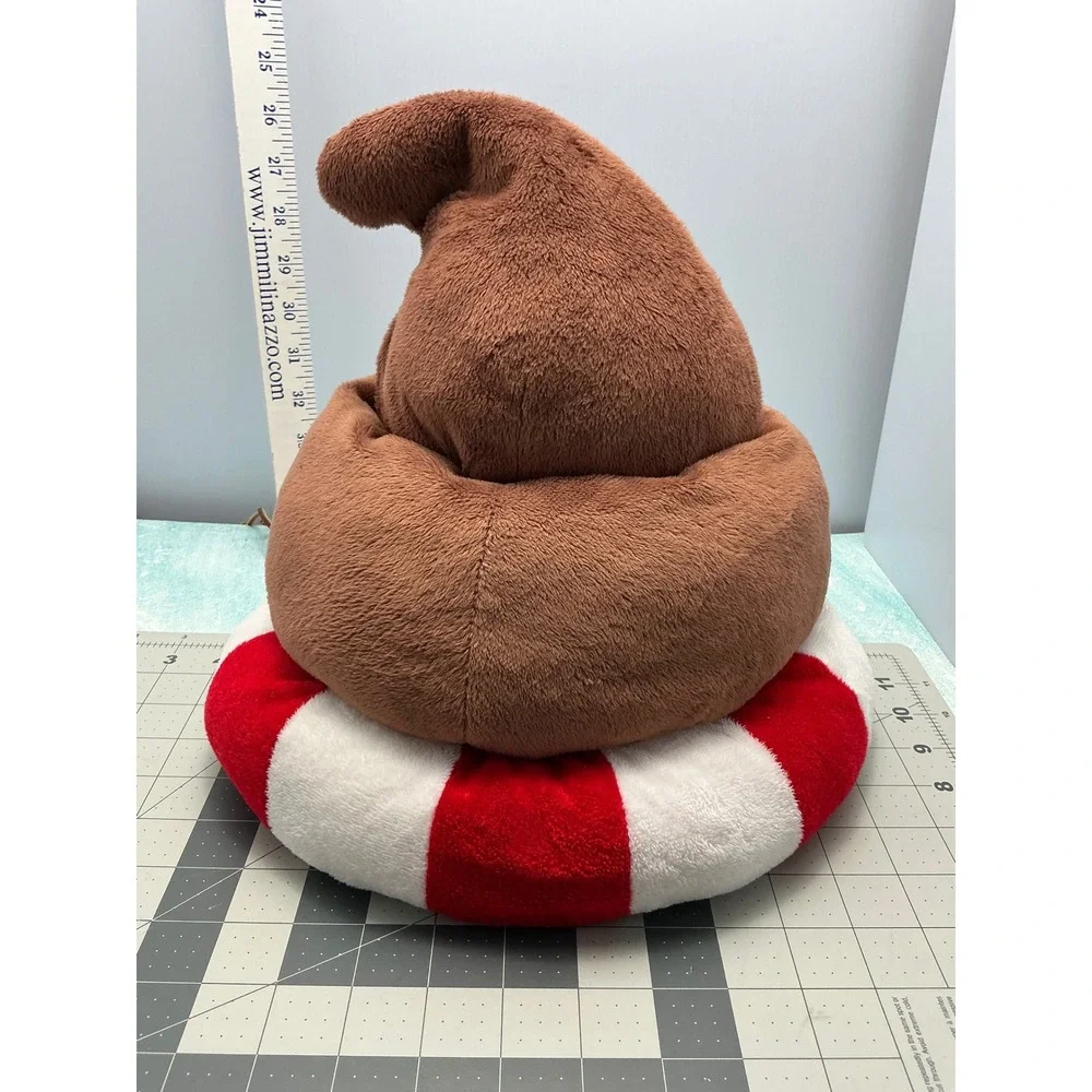 Six Flags Poop Emoji Plush hat with Sunglasses &‎ Lifesaver Ring Stuffed Toy